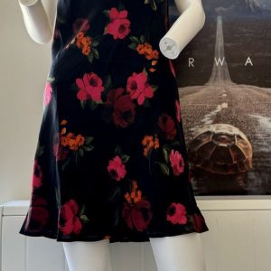 Black Floral Sleeveless Dress
